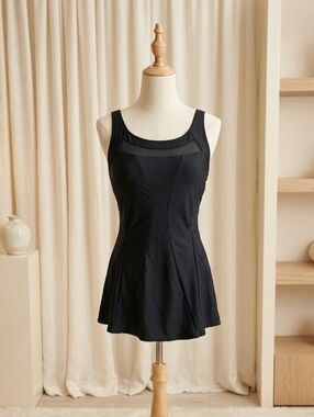 Black Swim Dress | Chic & Flattering | Peekaboo Detail